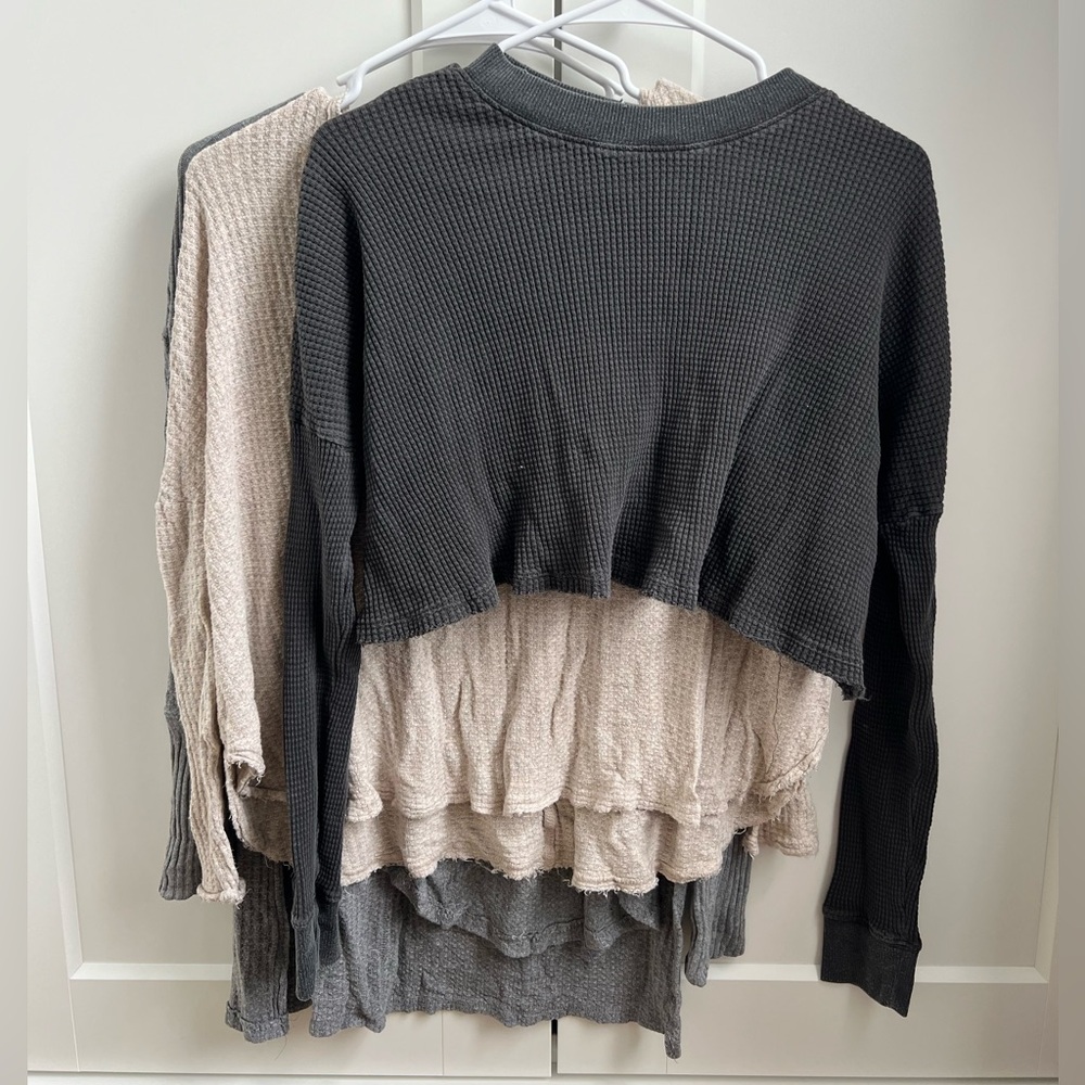 BUNDLE 3 Free People/Urban Outfitters Thermal Waffle Long Sleeve Long John